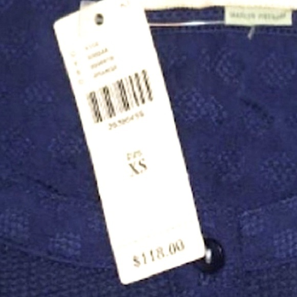 $118 Anthropologie Thermal Chemise / Dress XSmall 0 2 Navy Blue Comfy Soft Modal - Picture 13 of 16